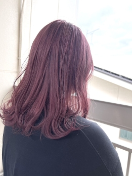 クラウドヘアー東照宮店／ピンクカラー